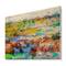 Designart - Abstract Art Multicolored Bright Texture I - Modern Print on Natural Pine Wood